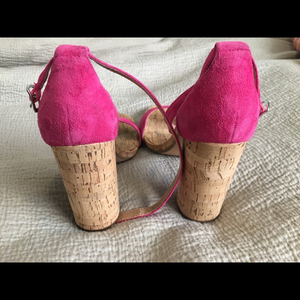Steve Madden pink suede and cork heel - Picture 5 of 6